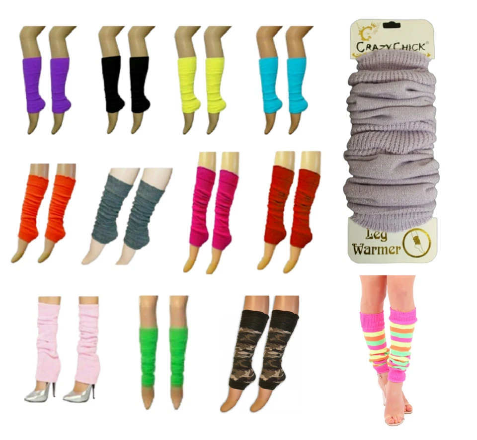 Children's Kids Leg Warmers Brightly Coloured Dance Wear Costume School Ballet - Image 1 of 4