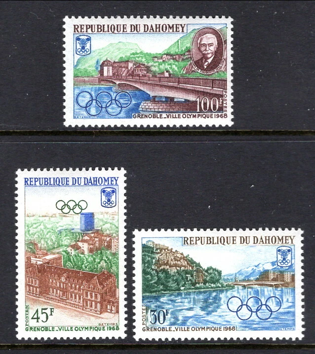 Dahomey #YT261-YT263 MNH 1967 Juegos Olímpicos de Grenoble [241-243 Mi325-Mi327] Foto 1 de 1