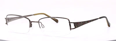 Gafas de vista rectangulares de media montura para mujer Charmant CH10835 BR Brown 52-18-135 B:29 Foto 1 de 4