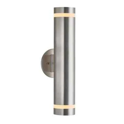 Artika 21" Indoor/Outdoor LED WALL LIGHT. Cylinder Stainless Steel Finish. NEW - Image 1 of 4