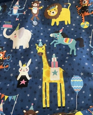 Bebé Animal Tela Elefante Tigre León Oso Vintage Diseño Estrella 50”x44” Foto 1 de 2