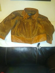 Comint Men's Small Suede Leather Jacket Brown - Picture 1 of 2
