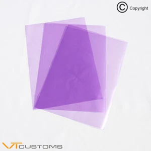 Purple Headlight Tint Film [ 3 x A5 Sheets for Fog Lights ] Car Vinyl Wrap - Afbeelding 1 van 4