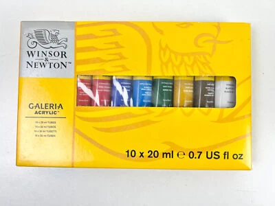 Winsor & Newton Galeria Acrylic Paint Set – 10 x 20ml Starter Tubes Art Kit - Image 1 of 4