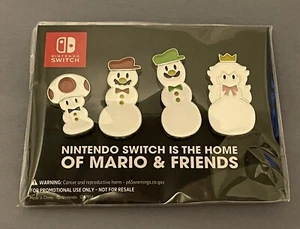 Mario and Friends Snowmen GameStop Exclusive Pin Set (Nintendo Switch) - Picture 1 of 2