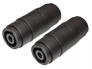Juego de 2 adaptadores de conexión compatibles Speakon embrague, 4 polos, negro - Imagen 1 de 6