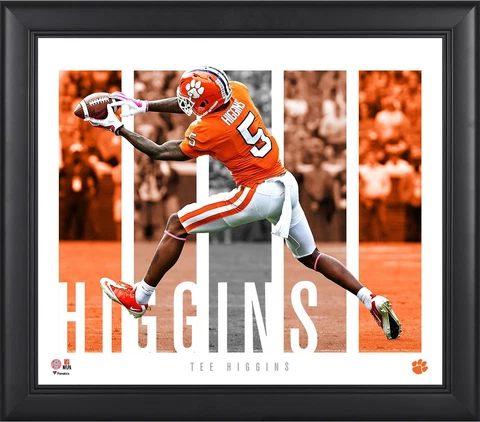 Tee Higgins Clemson Tigers Framed 15x17 Player Panel Collage Cover