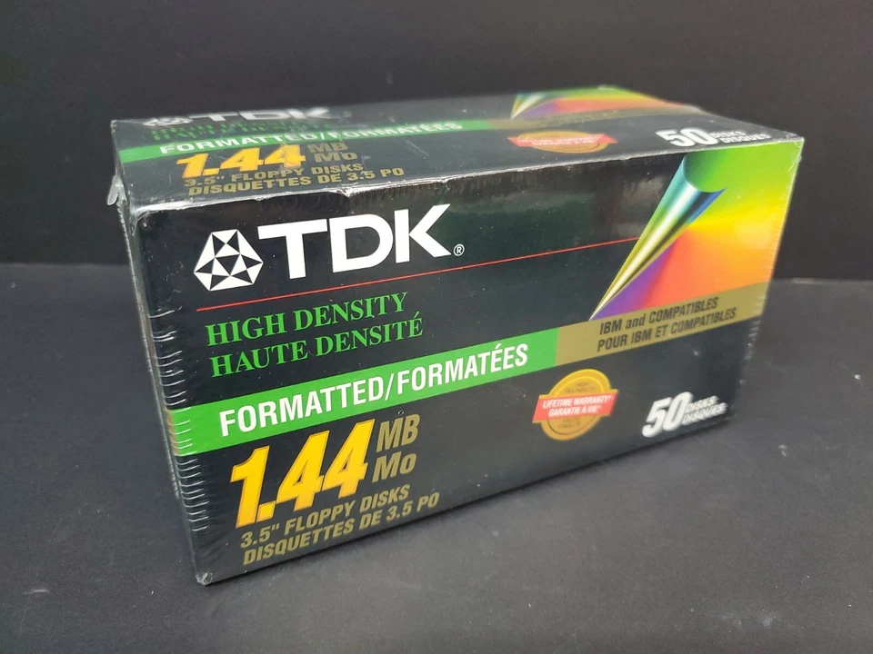 45 TDK Floppy Disks High Density 1.44 MB MF 2hd 2 Sided Formatted IBM PC