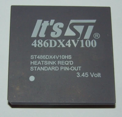It´s ST 486 DX4-100 Mhz CPU 486DX4V100 SGS Thomson made in Canada / Cyrix - Bild 1 von 3