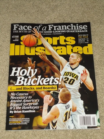 IOWA HAWKEYES SPORTS ILLUSTRATED *NO LABEL* BIG TEN MEN'S BASKETBALL TICKETS Cover