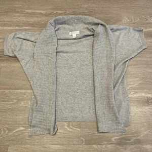 Arlotta 100% Cashmere Grey Cardigan Dolman Sleeve Soft Medium - Picture 1 of 4