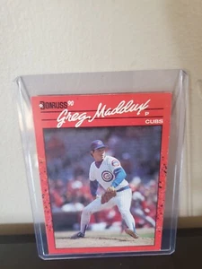 Greg Maddux Donruss #158 ERROR Card No DOT After Inc 1990 Cubs - Picture 1 of 7