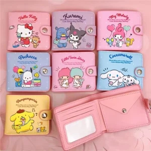 Kawaii Hello Kitty Cinnamoroll My Melody Kuromi Sanrio New Pu Casual Money Bag - Picture 1 of 11