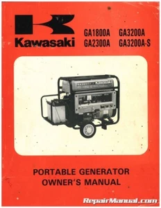Kawasaki GA1800A 2300A 3200A 3200AS Portable Generator Owner's Manual - Picture 1 of 1