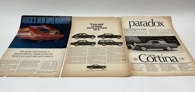 Lot 33 Mixed Lot Vintage Car Magazine Ads 1960s 1970s - Image 1 of 4
