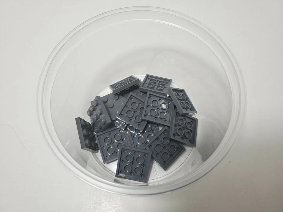 NEW LEGO Parts DARK BLUISH GRAY 11212 Pack of 4 - Plate 3 x 3 - 6039176 - Image 1 of 1