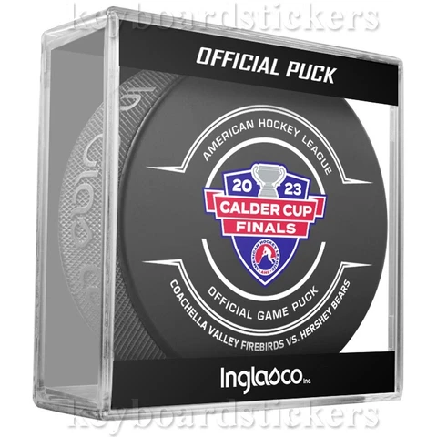 2023 AHL Calder Cup Finals Game Puck Coachella Valley Firebirds vs Hershey Bears Cover