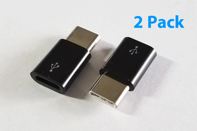 Micro USB Female to USB Type C Male OTG Adapter for Samsung S8 S8+ S9 S9+ Note 9 - Image 1 of 2