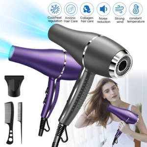 Hair Dryer 2200W Professional Ionic Blow Fan Styler 3 Heat Setting 2 Speed +Comb - Picture 1 of 16