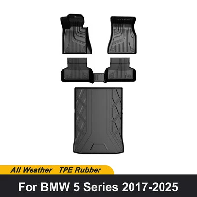 Floor Mat &Trunk liner For Car 2017-2025 BMW 5 Series Sedan M550i 530e 530i 540i Foto 1 de 4