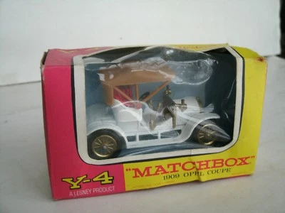 Modelos vintage Lesney Matchbox de antaño #Y4 1909 Opel cupé en caja Foto 1 de 4