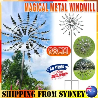 Unique and Magical Metal Windmill Kinetic Metal Wind Spinners Garden Decoration - image 1 of 4