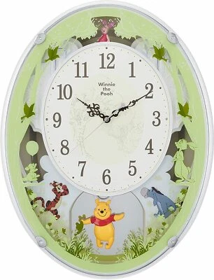 Reloj de pared Disney Winnie the Pooh con melodía blanca M523 4MN523MC03 Foto 1 de 4
