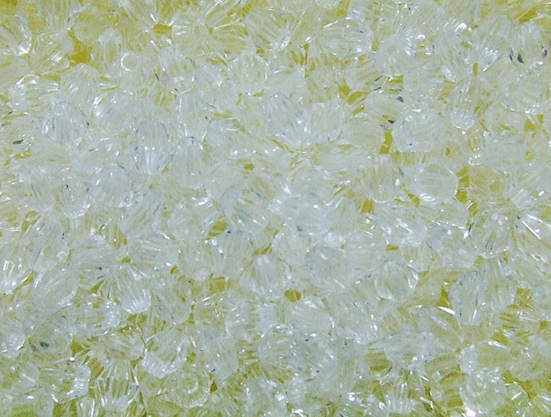  100pz  perline bicono acrilico 6mm colore trasparente - Immagine 1 di 1