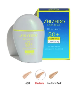 Shiseido BB para Deportes QD Medium 30 ml - Muy Resistente al Agua FPS 50+ PA+++ - Imagen 1 de 4