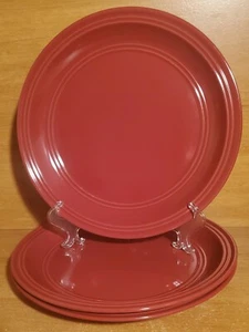 Mainstays RED SEDONA Dinner plate set of 4, 10 5/8", Stoneware, Excellent - Picture 1 of 10