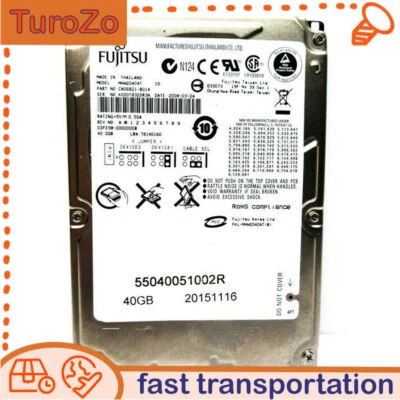 Fujitsu MHW2040AT 4200RPM 40GB  8MB Cache PATA IDE 2.5" Laptop HDD Hard Drive - Image 1 of 4
