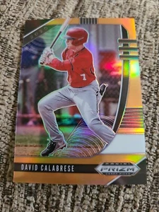 David Calabrese 2020 Panini Prizm Orange Refractor 23/50 PDP82 Angels  - Picture 1 of 10