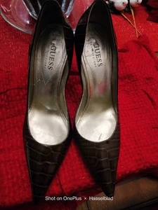 Guess by Marciano Dark Brown Crocco Size 8.5 - Picture 1 of 10