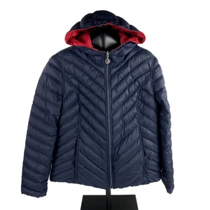 Nautica Daunenjacke Damen XL Wende Nylon Packbar Blau & Rot Puffer Mantel - Bild 1 von 12