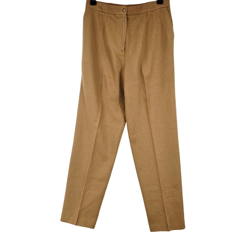 Pantalón de Colección Worthington Marrón Tostado Lana Cintura Alta Cónico Para Mujer 14T Alto 3718 Foto 1 de 4