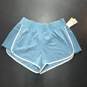 Neu mit Etikett All In Motion Damen-Shorts mittelhoch paspeliert Delphin gewebt blau Größe M - Bild 1 von 6