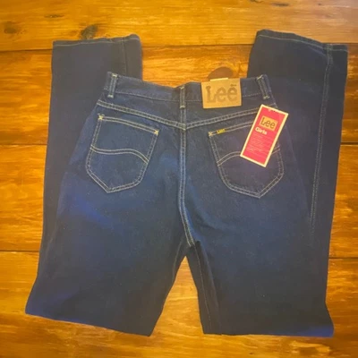 Винтажные джинсы Lee для девочек прямые штанины Rider темная стирка сделано в США новые с ценниками вестерн - Изображение 1 из 4