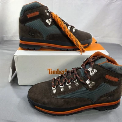 Timberland X AE Euro Hiker Mid Bota con Cordones Talla 12 Nueva en Caja Marrón Oscuro Gamuza Foto 1 de 4