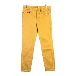 Tommy Hilfiger Womens Tribeca Skinny Crop Jeans Size 10 Gold Yellow Denim - Picture 1 of 10