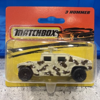 Matchbox #3 Hummer Camo Military Version - sealed on short card - 1990s - Image 1 of 2