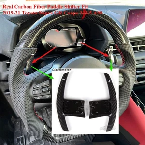 White Carbon Fiber Paddle Shifter Parts Fit Toyota Supra GR Coupe MK5 A90 2019+ - Foto 1 di 8