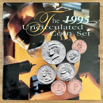 1995 US Mint Uncirculated Coin Set Philadelphia & Denver Mints Slipcover OGP COA - Image 1 of 4