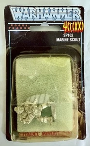 Warhammer 40K Marine Scout NIB Metal - Rogue Trader, Rare OOP SP102 - Picture 1 of 3