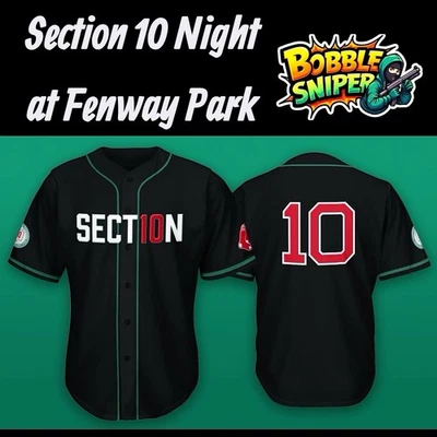 SECCIÓN 10 Boston Red Sox "Sección 10 Noche" Fenway Park Jersey Adulto S Foto 1 de 4