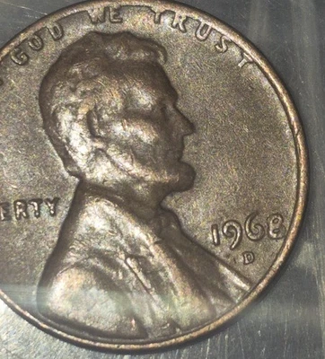 1968 D Lincoln Memerial Penny Rare Mint Mark D Multi Error Obverse Reverse  - Image 1 of 4