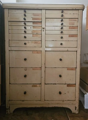 American Cabinet Company Antique Art Deco Medical Dental Cabinet See Description - Image 1 of 4