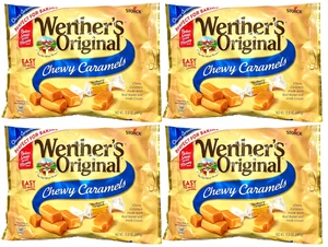 Werther's Original Chewy Caramel Candy Perfect For Baking 10.8 oz-Pack of 4 Bags - Picture 1 of 2