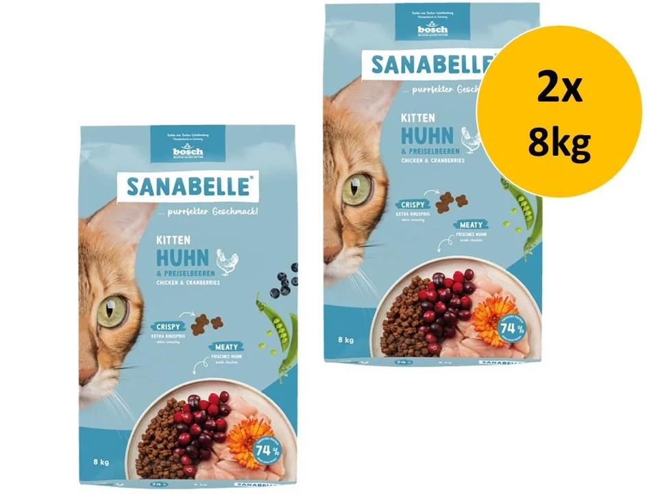 Sanabelle Kitten Huhn | 2x 8kg Katzenfutter Sparpack - Bild 1 von 1