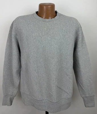 Винтажный свитшот 90-х мужской большой Lee сафьяновый пустой вересковый серый с круглым вырезом папа - Изображение 1 из 4