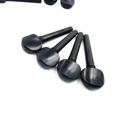 20pcs High Grade Ebony Wood Viola pegs all black without inlays - Image 1 of 2